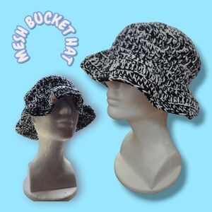 Black and White Mesh Bucket Hat